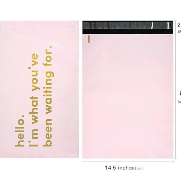 Pink and Gold Shipping Mailers and Stickers - Picture 2 of 6